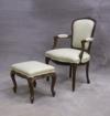 French Occasional Chair and Stool