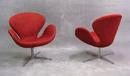 1957 Swan Chairs in chenille fabric
