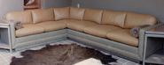 9280 Sectional Sofa in leather upholstery