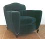 French Deco Club Chair in Mohair cut velvet