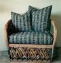 Boxed seat with throw pillows